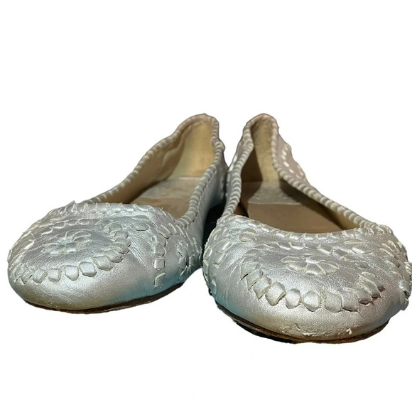 JACK ROGERS WOVEN SILVER FLATS - Picture 4 of 5
